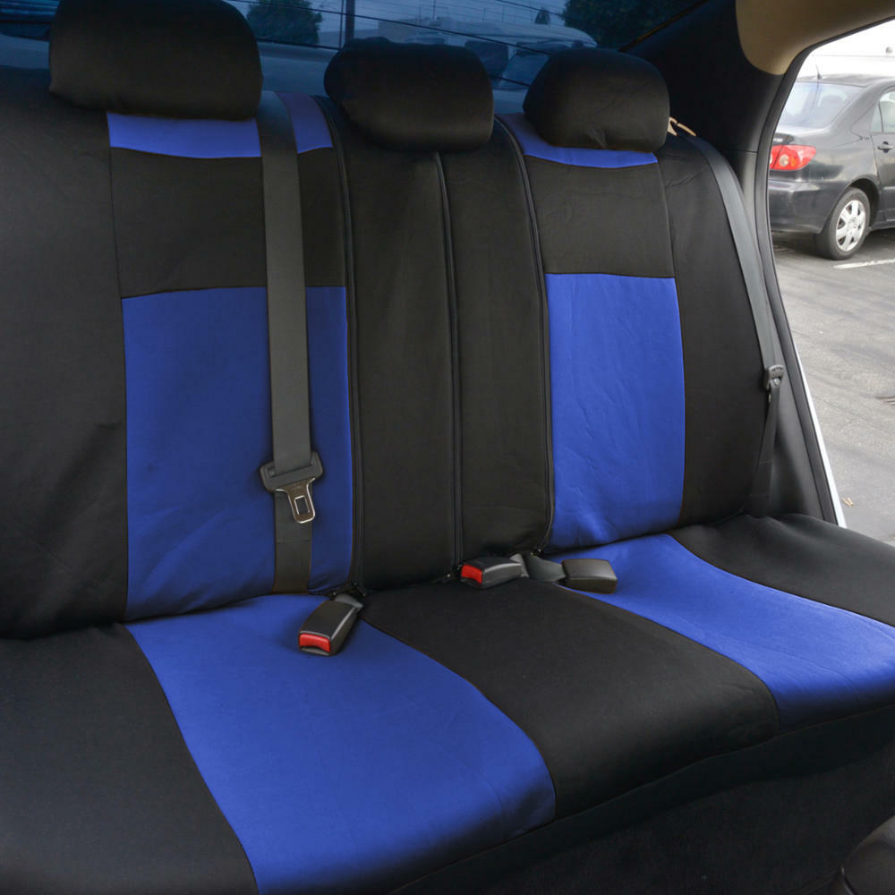 Blue Black Car Seat Covers for Car Truck SUV Van PolyPro Universal