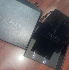 Zales Sterling Silver Birthstone Amethyst Earrings