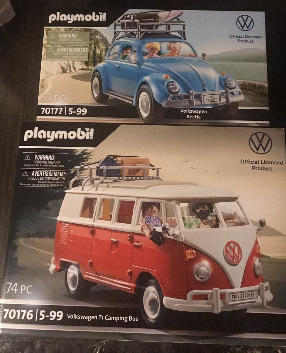 Playmobil VW Volkswagen Beetle & T1 Camping Bus Sets New in Box