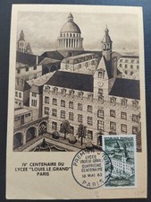 CARTE PREMIER JOUR LYCÉE LOUIS LE GRAND OBLITÉRÉS PARIS 1963 TIMBRE N° 1388 FDC