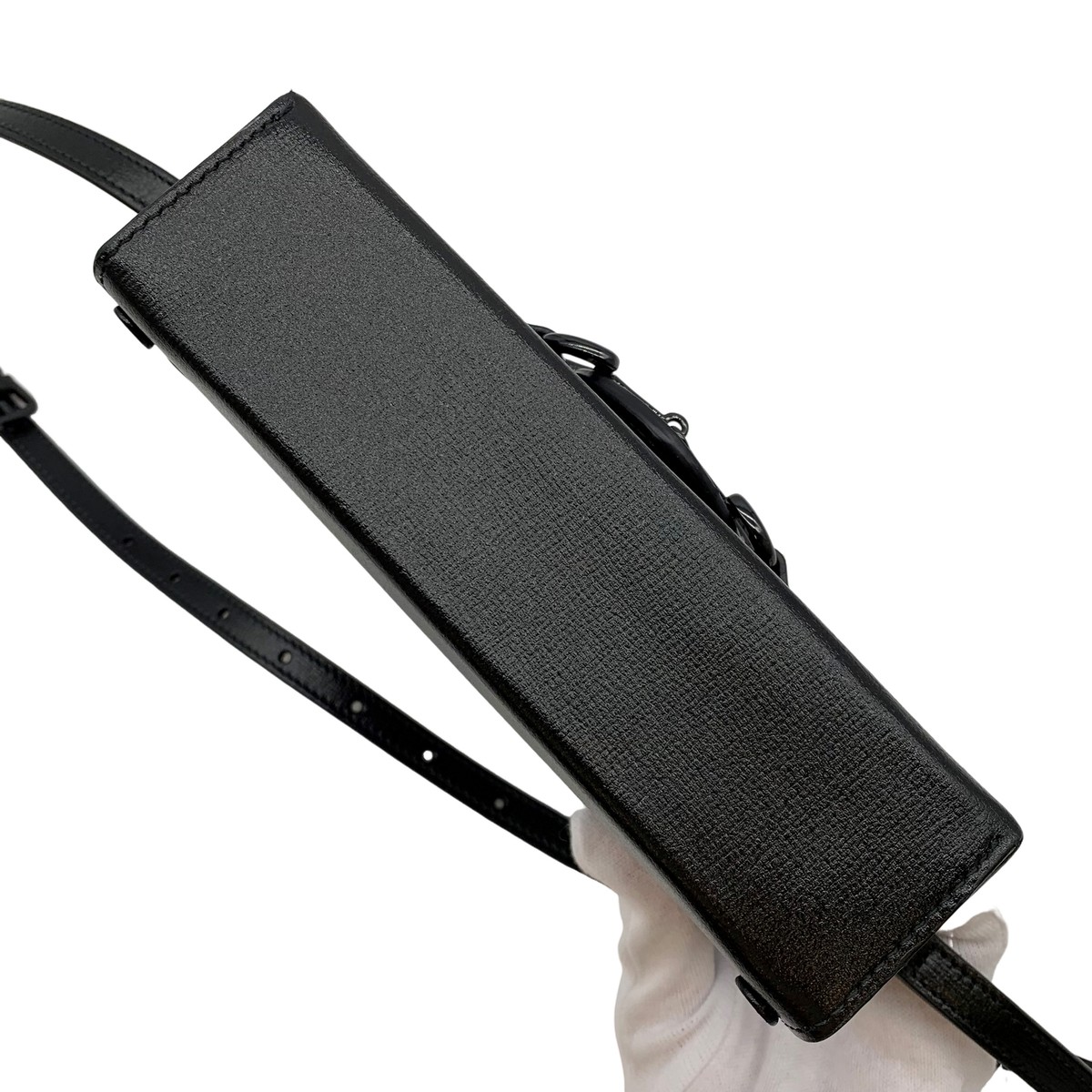 Authentic GUCCI Horsebit Shoulder Bag 699296 Black Leather Authentic GUCCI Horsebit Shoulder Bag 699296 Black Leather