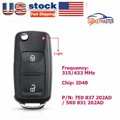 Smart Remote Key FOB for Volkswagen Amarok Transporter 2011-2016 7E0 837 202AD