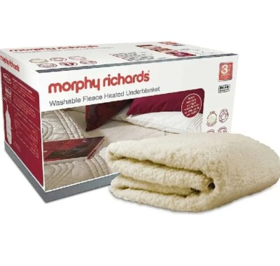 Morphy Richards 600012 waschbare Fleece-Heizunterdecke, doppelt creme 