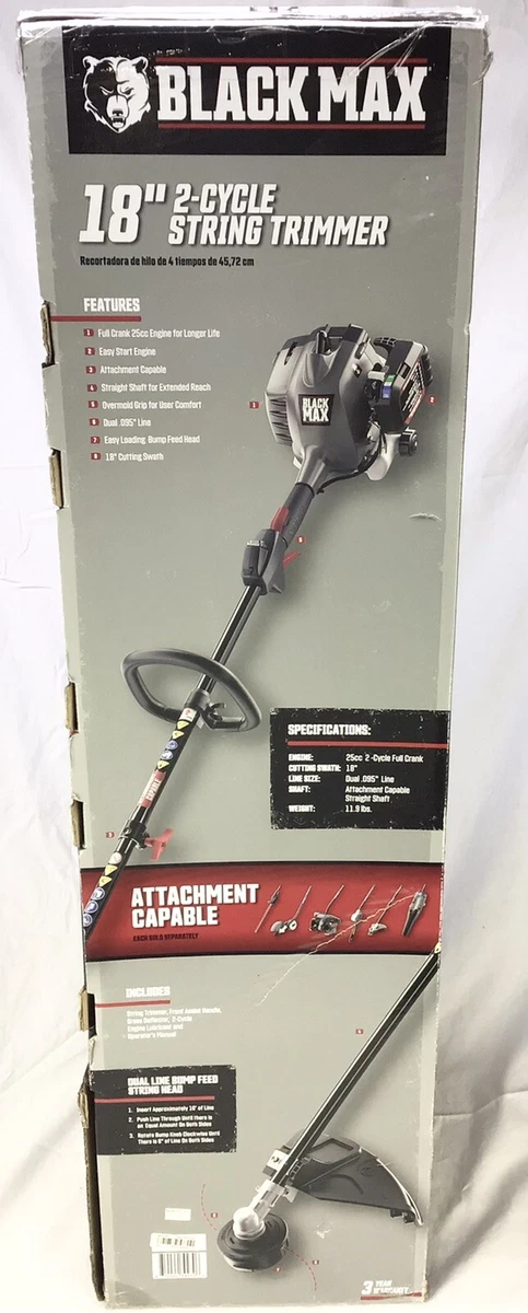 Black max 4 cycle online 18 string trimmer