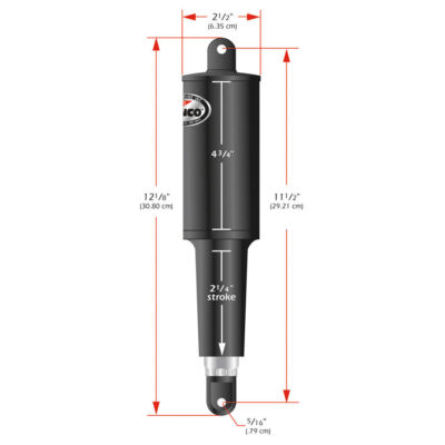Lenco 101 Standard Actuator - 12V - 2-1/4'' Stroke