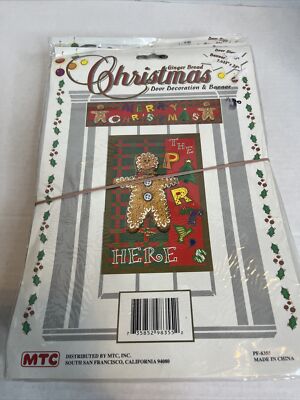 Ginger Bread CHRISTMAS DOOR DECORATION AMD BANNER X 18