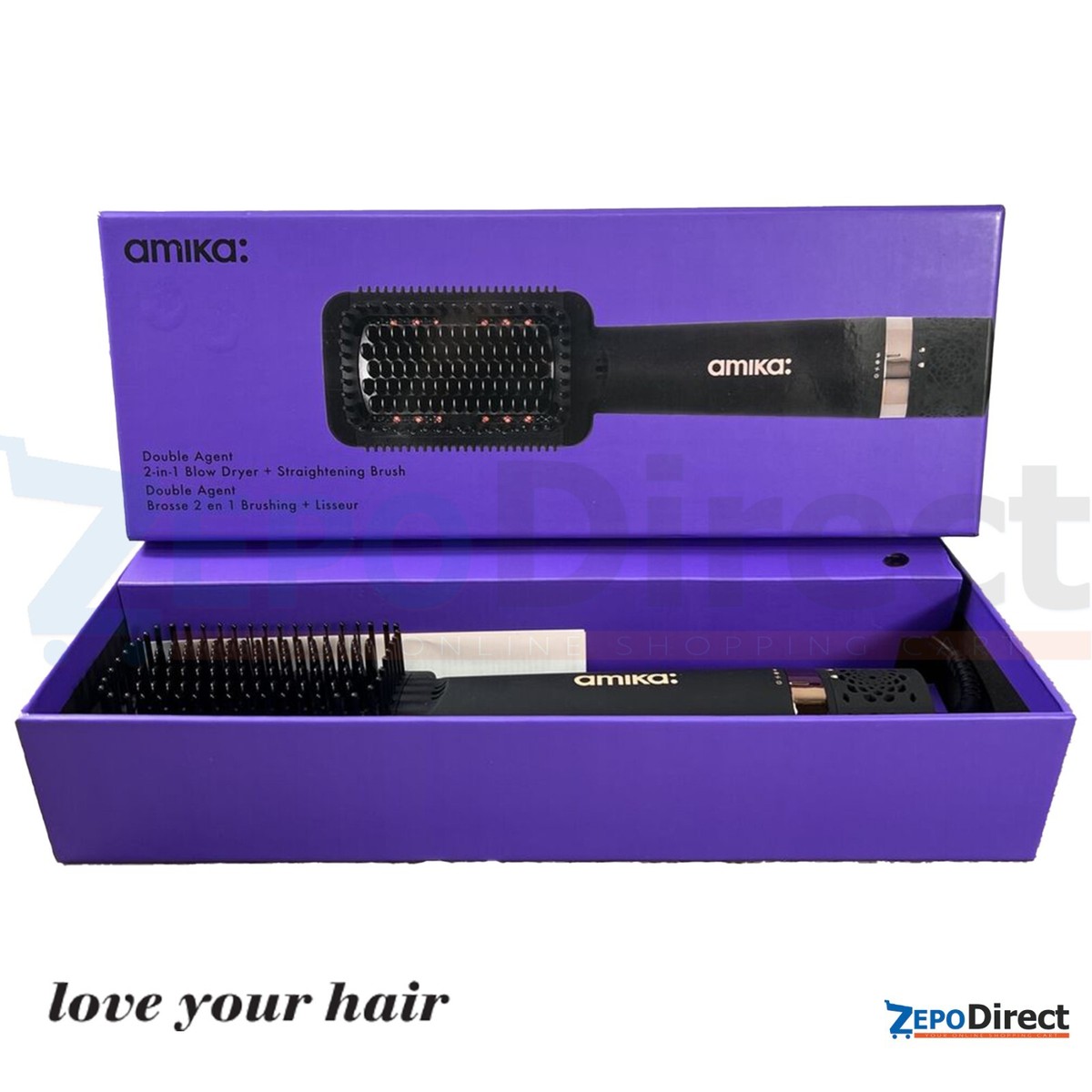 Straightening Brush Amika Curling Wand Amika Double Agent 2-in-1