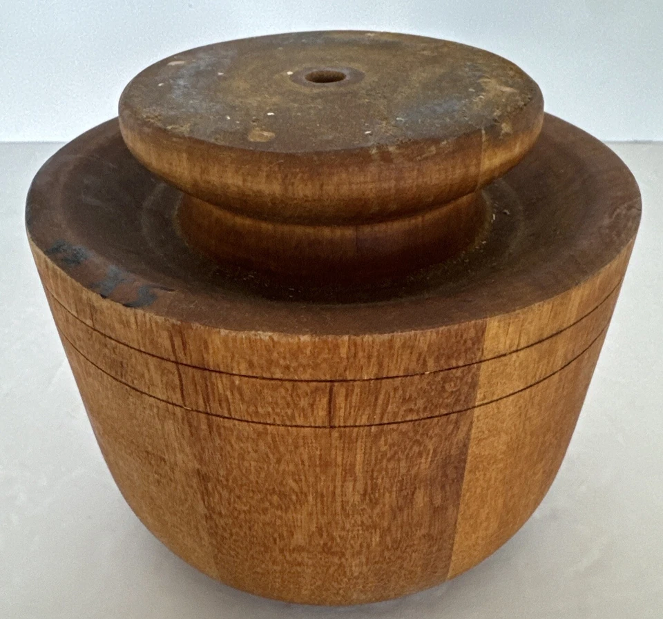 Корзина форма круглый DAVID BECM NANTUCKET стиль дерева 5 «x 3,5» высокий трудно найти - Изображение 3 из 4