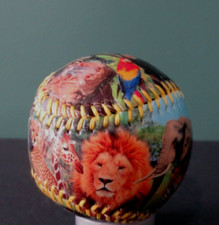 WILDLIFE BALL - Rare New WILD ANIMAL Ball w/ Stitching - 9 1/4" C - 5 Oz.