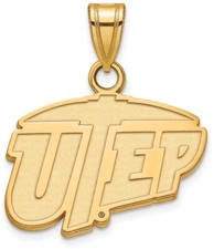 10K Yellow Gold The University of Texas at El Paso Sm Pendant LogoArt 1Y001UTE