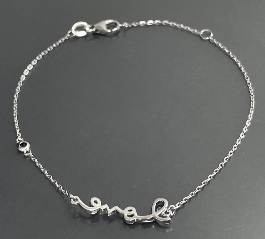 YGI CN Women's Bracelet Sterling Silver 925 Love Faceted YGI CN Women's Bracelet Sterling Silver 925 Love Faceted