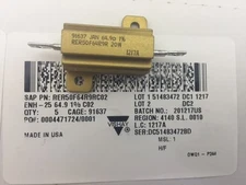 RER50F64R9RC02 – Vishay, 64.9 OHMS 20 WATTS 1%, Wirewound Resistor, Chassi Mount
