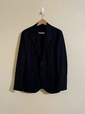 Drake’s London New Tropical Merino Wool Tailored Jacket Blazer Navy 44