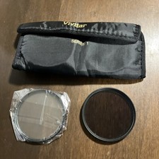 Vivitar 2 Piece Multi-Coated Glass Filter Kit 77mm CPL Close Up 2  Case