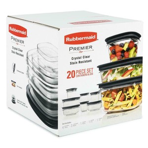 Rubbermaid Premier 20-Piece Food Storage Set Stain 