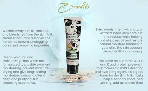 YC Whitening Face Wash with Milk Extract - 100 ML - Picture 5 of 6