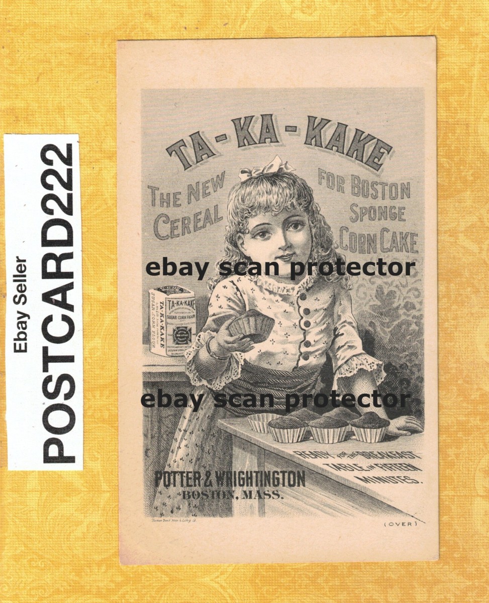 X Vic trade card 1888-1930 POTTER & WRIGHTINGTON TA KA KAKE