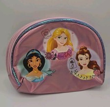 Disney Princesses Small Pouch Wallet Jasmine Cinderella Belle Pink Zip Around