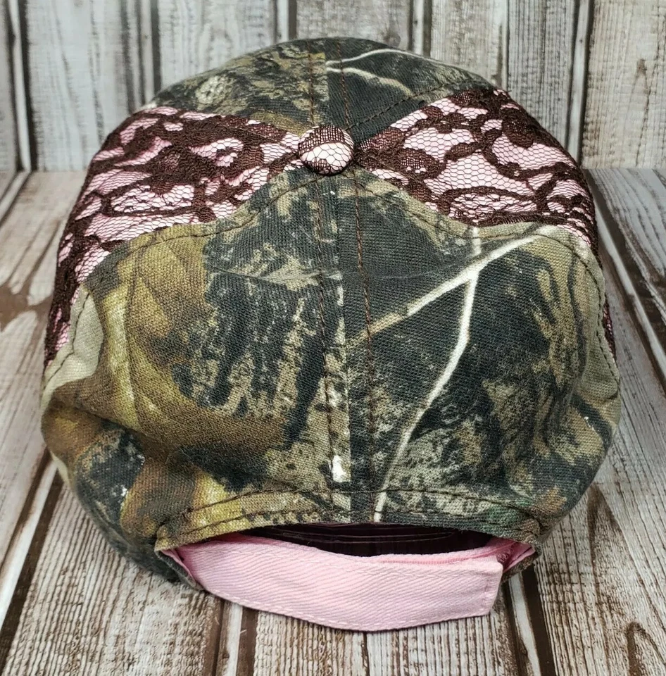 PRIMOS HUNTING Ladies Hat Paramount Outdoors Camo w/Pink Lace Camo Adjustable OS - Image 3 of 4