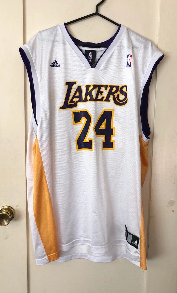 BRYANT LOS ANGELES LAKERS ADIDAS AUTHENTIC JERSEY MEN WHITE 54 XXL |