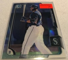 2015 Bowman Chrome Draft Baseball D.J. Peterson Seattle Mariners Refractor #142