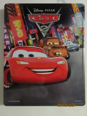 CARS 2 Blu-Ray DVD Steelbook Embossed Region Free Disney 4 Disc