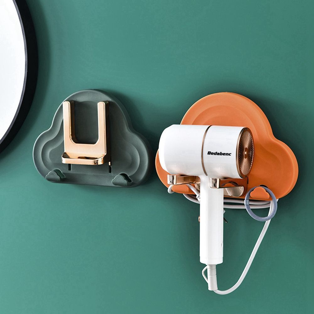 Foldable Hair Dryer Straightener Holder Wall Mounted Shelf For Bathroom