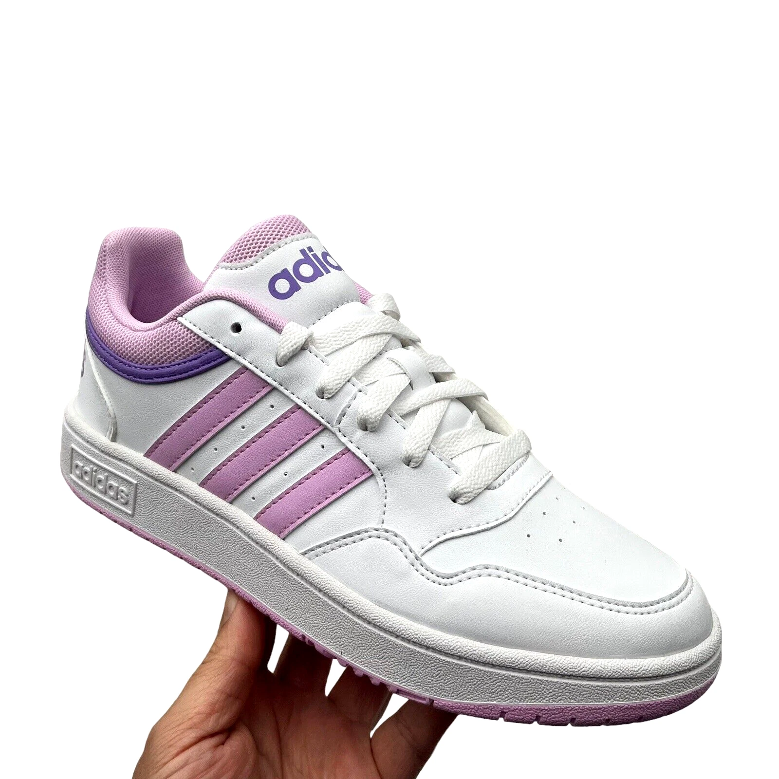 Sneaker da basket Adidas Hoops 3.0 ragazze taglia 6 donna 8 bianche lavanda