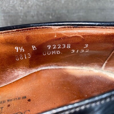 Allen Edmonds Mens Loafers Shoes Black Leather Slip-On Wingtip