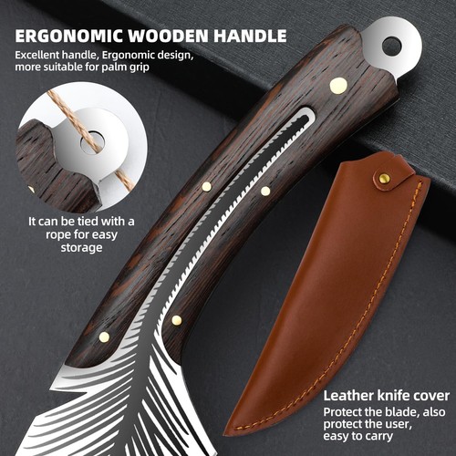 VCXOX Professional Chef Knives Sharp Feather Boning Knife Hand Forged Knife H... - Picture 4 of 6