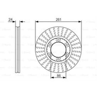 Bosch 2X Bremsscheibe Vorne 2614 BelüFtet FüR Kia K2700 Sd K2500 0 986 479 053