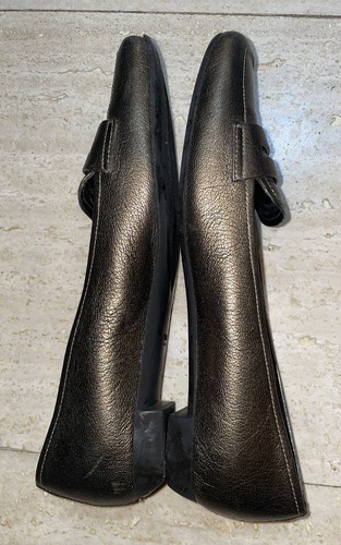 Prada Womens Loafers Flats Metallic Gold Size 36.5 - Picture 6 of 12