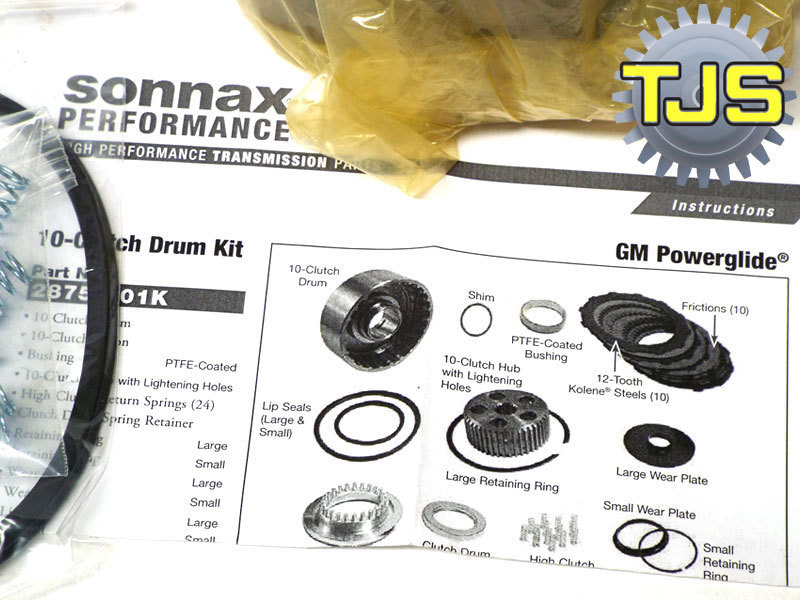 Sonnax 28756-01K Loaded 10-Clutch Drum Kit For Powerglide + Gasket Set - Performance Build