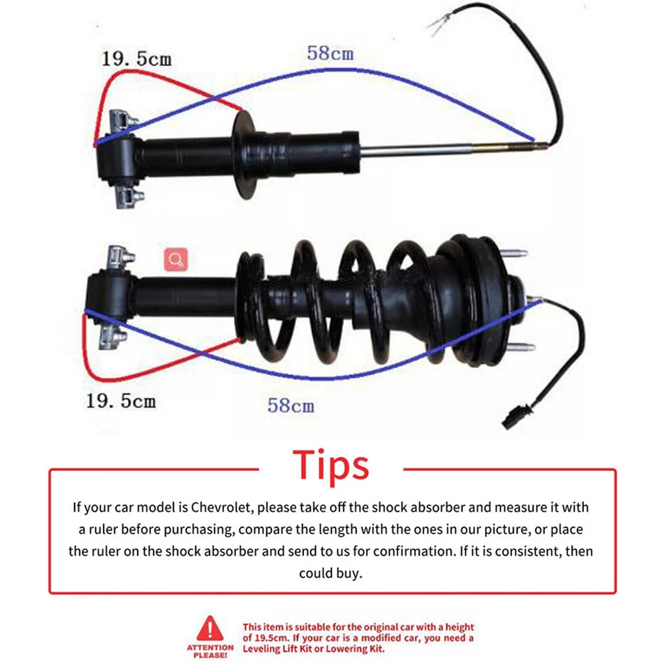 FRONT Strut Assy + REAR shock Absorber For 2015-20 Escalade Suburban Tahoe Yukon - Image 3 of 4