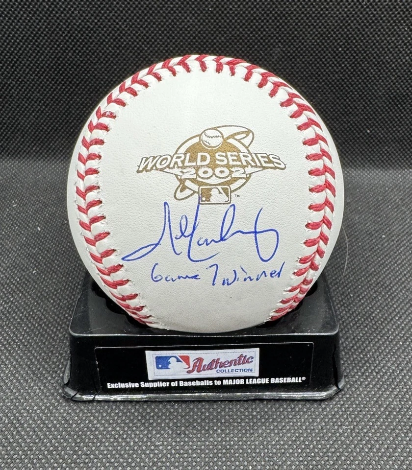 JOHN LACKEY signed 2002 World Series Baseball ANAHEIM ANGELS w/ COA JSA WITNESS - Image 3 of 4