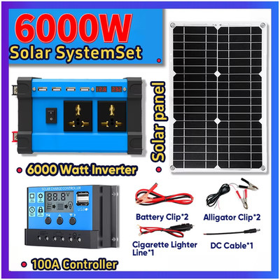 Off-Grid Power Bundle: 6000W Bendable Solar System with MPPT Controller & Hybrid