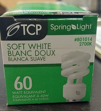 TCP Spring Light 14W 60W Soft White Fluorescent Bulbs 12 Pack Free Shipping