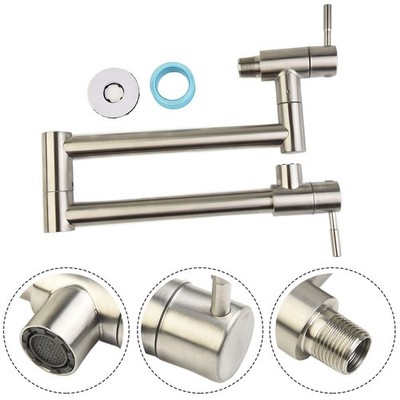 Wandmontiert 1 X Ceramic Faucet Swivel Polished Praktisch Zu Verwenden