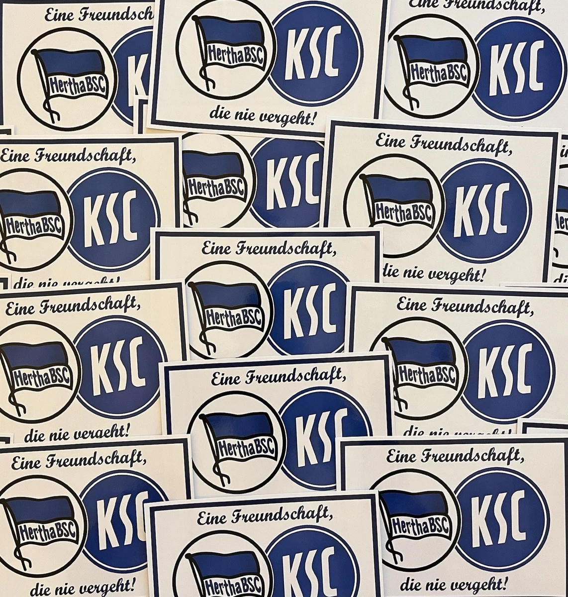 20 Adesivi Hertha BSC | Sticker Club Calcio | Multicolore | Nuovo Con Etichette