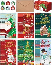 30 Pack Christmas Money Holders for Cash Gift Set,Christmas Money Cards with Env