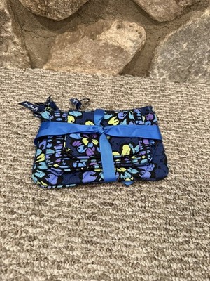 Vera Bradley Cosmetic Trio Makeup Bag Set Indigo Pop - Travel