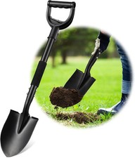 Shovel for Digging, 31" Compact Garden Shovel with D-Grip, Small Metal Spade Sho