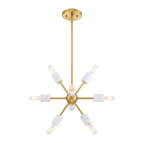 Designers Fountain D304C-15P Star Dust 8 Light 15"W Pendant - Gold - Picture 6 of 6