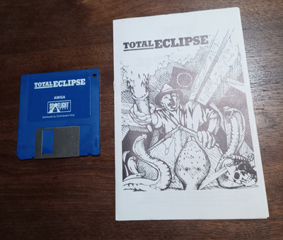 Total Eclipse game disk and manual - for the Commodore Amiga