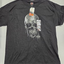 NWT Harley Davidson Skull T Shirt, Size Large El Paso Texas