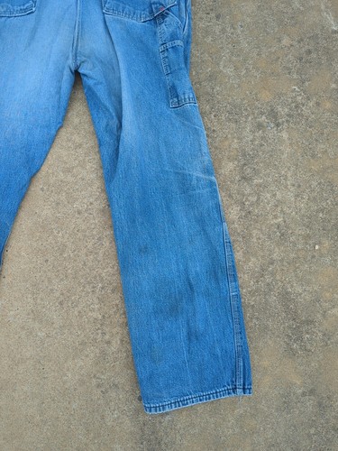 Vintage Round House Brand Overalls 38x30 Made in USA Denim Workwear - Picture 10 of 12
