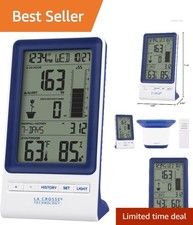 Digital Wireless Rain Gauge & Temperature Station - Self-Emptying, Modern Design