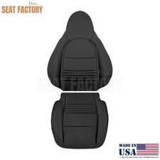 1998-2005 Für Porsche 911 Beifahrerseite Ersatz Sitzbezüge - Leder Schwarz