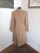 1940s vintage pendleton wool skirt suit Retro Rockabilly Beige Jacket And Skirt
