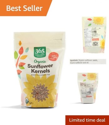 Nutritious Organic Roasted Sunflower Kernels - Ideal  Snack - 12 Ounce